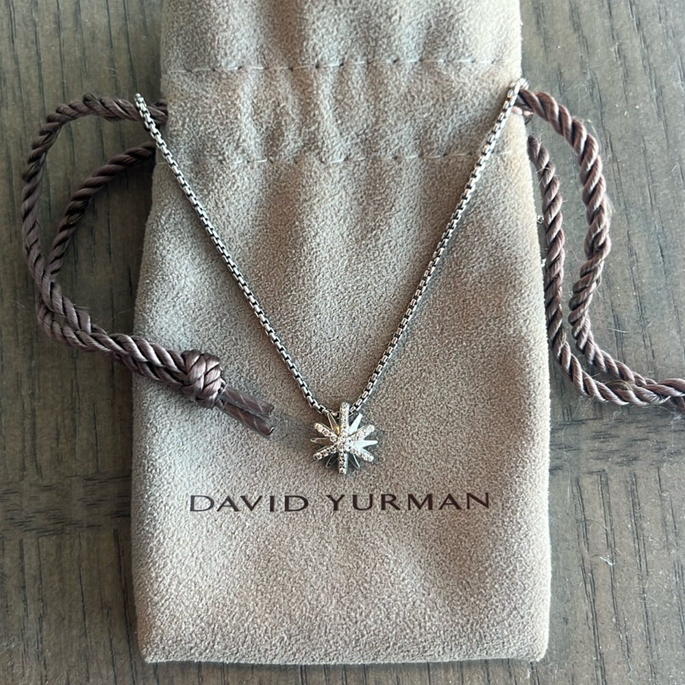 David Yurman Petite Starburst Pendant Nacklace